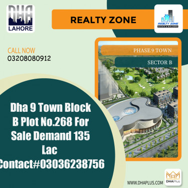 5 Marla Residential Plot for Sale in Sector B -  Phase 9 Town, Lahore - (DP-41244)