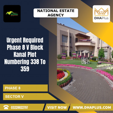1 Kanal Required Residential Plot in Sector V -  Phase 8, Lahore - (DP-41249)