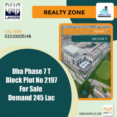 1 Kanal Residential Plot for Sale in Sector T -  Phase 7, Lahore - (DP-41261)