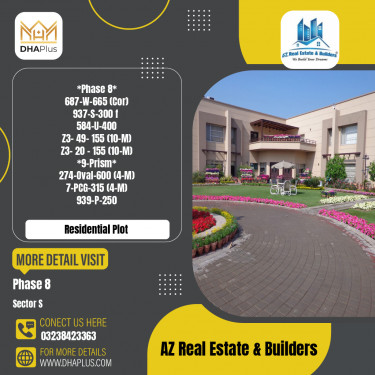 1 Kanal Residential Plot for Sale in Sector S -  Phase 8, Lahore - (DP-41275)