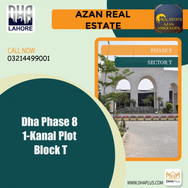 1 Kanal Residential Plot for Sale in Sector T -  Phase 8, Lahore - (DP-41277)