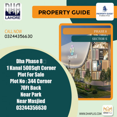 1.5 Kanal Residential Plot for Sale in Sector S -  Phase 8, Lahore - (DP-41320)