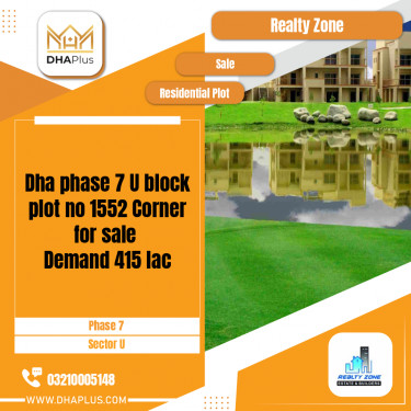 1 Kanal Residential Plot for Sale in Sector U -  Phase 7, Lahore - (DP-41331)
