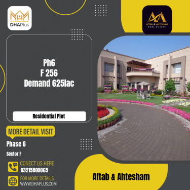 1 Kanal Residential Plot for Sale in Sector F -  Phase 6, Lahore - (DP-41335)