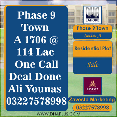 5 Marla Residential Plot for Sale in Sector A -  Phase 9 Town, Lahore - (DP-41337)