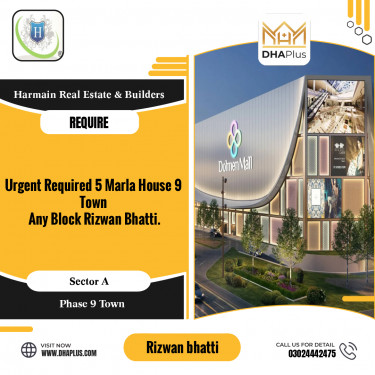 5 Marla Required Residential House in Sector A -  Phase 9 Town, Lahore - (DP-41382)