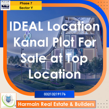 20 Marla Residential Plot for Sale in Sector Y -  Phase 7, Lahore - (DP-41410)