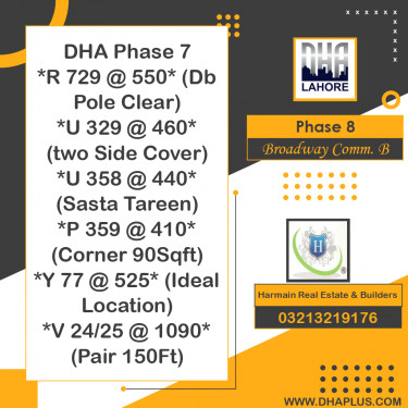 8 Marla Commercial Plot for Sale in Broadway Commercial B -  Phase 8, Lahore - (DP-41434)