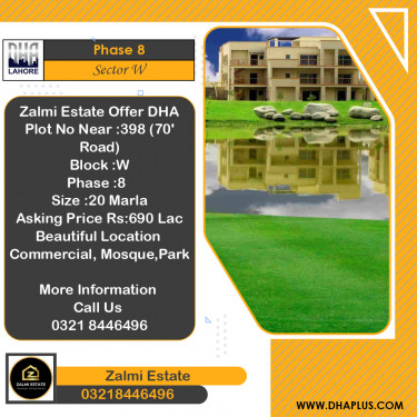20 Marla Residential Plot for Sale in Sector W -  Phase 8, Lahore - (BP-41538)