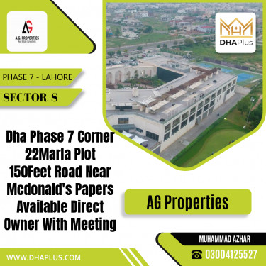 22 Marla Residential Plot for Sale in Sector S -  Phase 7, Lahore - (BP-41698)
