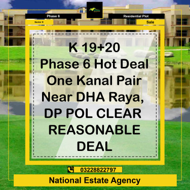 2 Kanal Residential Plot for Sale in Sector K -  Phase 6, Lahore - (BP-41972)