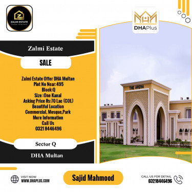 1 Kanal Residential Plot for Sale in Sector Q -  DHA Multan, Multan - (BP-41976)