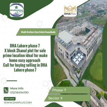 2 Kanal Residential Plot for Sale in Sector X -  Phase 7, Lahore - (BP-42012)
