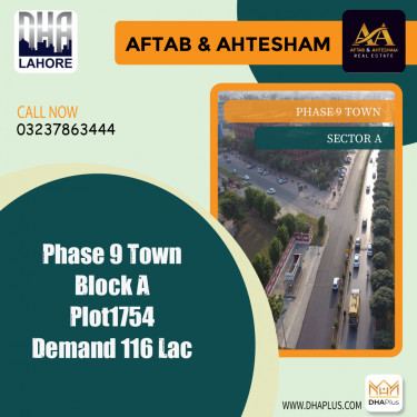 5 Marla Residential Plot for Sale in Sector A -  Phase 9 Town, Lahore - (BP-42069)