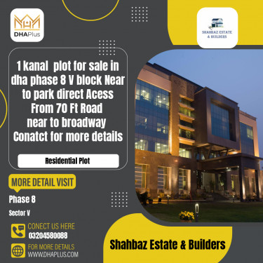 20 Marla Residential Plot for Sale in Sector V -  Phase 8, Lahore - (BP-42360)