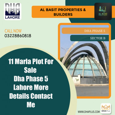 11 Marla Residential Plot for Sale in Sector B, DHA Phase 5, Lahore - (BP-42422)