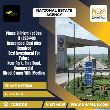 5 Marla Residential Plot for Sale in Sector K -  Phase 9 Prism, Lahore - (BP-42554)