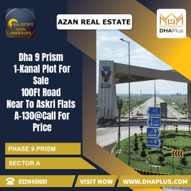 1 Kanal Residential Plot for Sale in Sector A, DHA Phase 9 Prism, Lahore - (BP-42579)