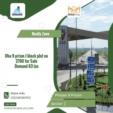 5 Marla Residential Plot for Sale in Sector J -  Phase 9 Prism, Lahore - (BP-42701)