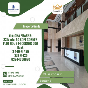 1 Kanal Residential Plot for Sale in Sector S, DHA Phase 8, Lahore - (BP-42884)