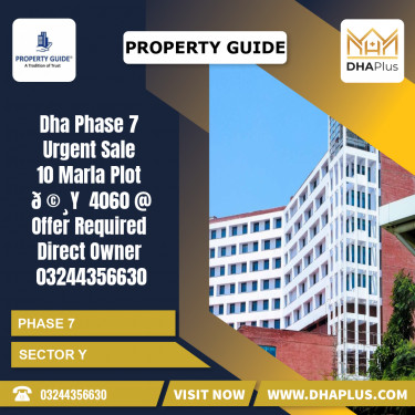 10 Marla Residential Plot for Sale in Sector Y -  DHA Phase 7, Lahore - (BP-43083)