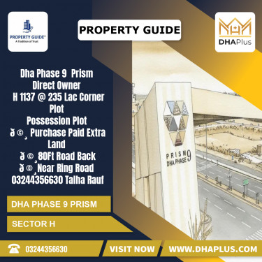 1 Kanal Residential Plot for Sale in Sector H - DHA Phase 9 Prism, Lahore - (BP-43476)