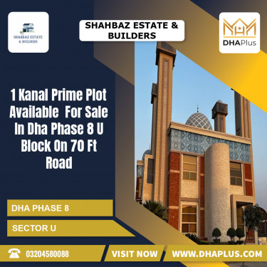 20 Marla Residential Plot for Sale in Sector U - DHA Phase 8, Lahore - (BP-43521)