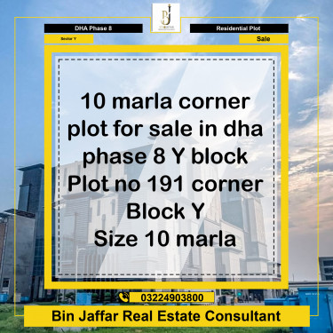 10 Marla Residential Plot for Sale in Sector Y - DHA Phase 8, Lahore - (BP-43947)