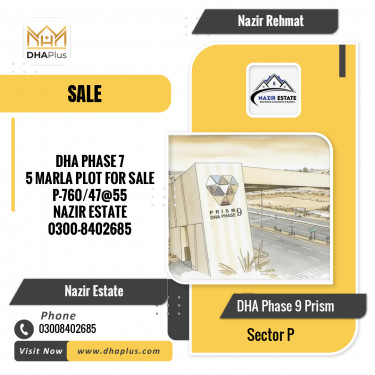 5 Marla Residential Plot for Sale in Sector P, DHA Phase 9 Prism, Lahore - (BP-44107)