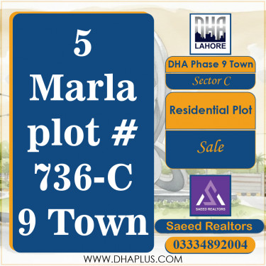 5 Marla Residential Plot for Sale in Sector C, DHA Phase 9 Town, Lahore - (BP-44145)