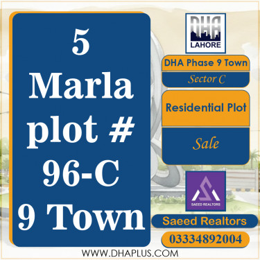 5 Marla Residential Plot for Sale in Sector C, DHA Phase 9 Town, Lahore - (BP-44147)