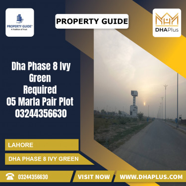 5 Marla Required Residential Plot in DHA Phase 8 Ivy Green, Lahore - (BP-44478)