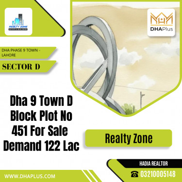 5 Marla Residential Plot for Sale in Sector D, DHA Phase 9 Town, Lahore - (BP-44613)