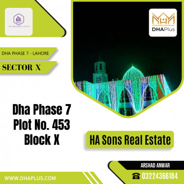 1 Kanal Residential Plot for Sale in Sector X, DHA Phase 7, Lahore - (BP-44803)