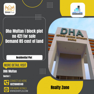 1 Kanal Residential Plot for Sale in Sector I, DHA Multan, Multan - (BP-44963)