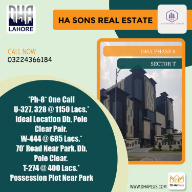 1 Kanal Residential Plot for Sale in Sector T, DHA Phase 8, Lahore - (BP-44993)