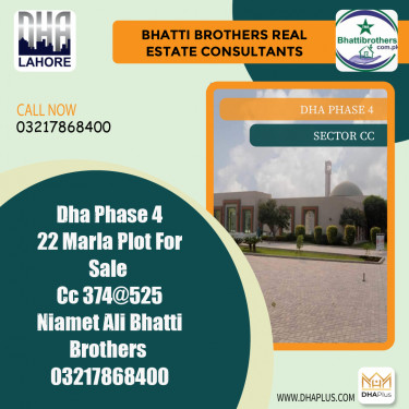 1 Kanal Residential Plot for Sale in Sector CC, DHA Phase 4, Lahore - (BP-45246)