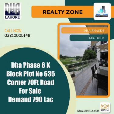 1 Kanal Residential Plot for Sale in Sector K, DHA Phase 6, Lahore - (BP-45348)