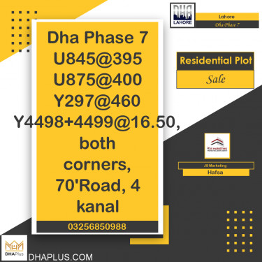 1 Kanal Residential Plot for Sale in DHA Phase 7, Lahore - (BP-45469)