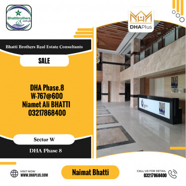 1 Kanal Residential Plot for Sale in Sector W, DHA Phase 8, Lahore - (BP-45537)