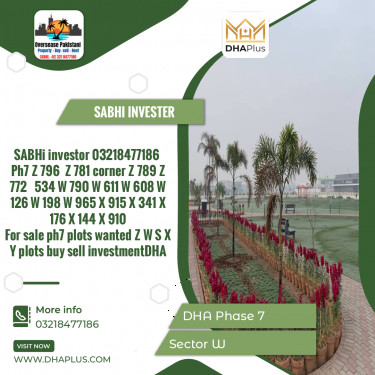 1 Kanal Residential Plot for Sale in Sector W, DHA Phase 7, Lahore - (BP-45979)