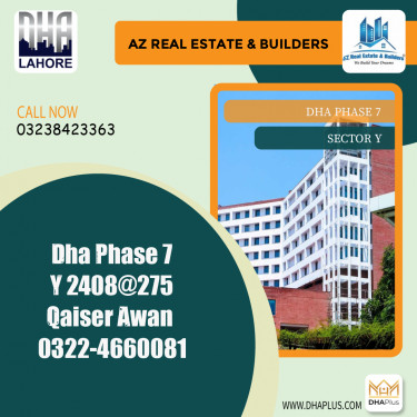 1 Kanal Residential Plot for Sale in Sector Y, DHA Phase 7, Lahore - (BP-46062)