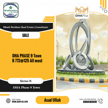 5 Marla Residential Plot for Sale in Sector B, DHA Phase 9 Town, Lahore - (BP-46192)