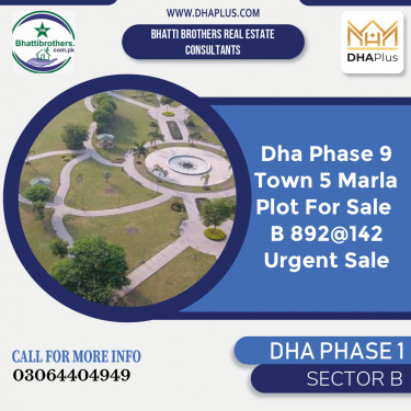 5 Marla Residential Plot for Sale in Sector B, DHA Phase 1, Lahore - (BP-46193)