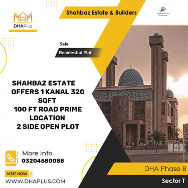 21 Marla Residential Plot for Sale in Sector T, DHA Phase 8, Lahore - (BP-46211)