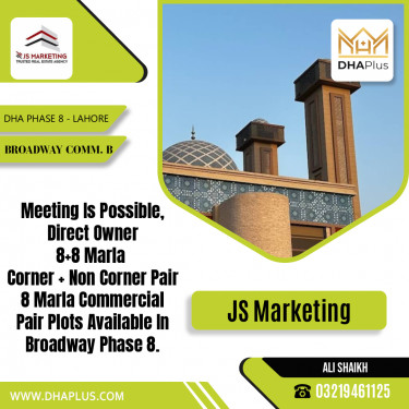 16 Marla Commercial Plot for Sale in Broadway Commercial B, DHA Phase 8, Lahore - (BP-46271)