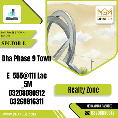5 Marla Residential Plot for Sale in Sector E, DHA Phase 9 Town, Lahore - (BP-46582)