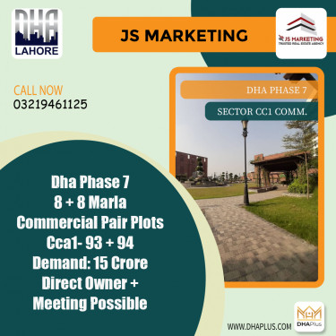16 Marla Commercial Plot for Sale in Sector CC1 Commercial, DHA Phase 7, Lahore - (BP-46800)