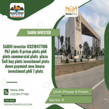 1 Kanal Residential Plot for Sale in Sector A, DHA Phase 9 Prism, Lahore - (BP-46829)