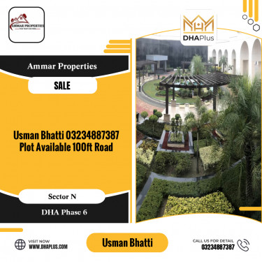 1 Kanal Residential Plot for Sale in Sector N, DHA Phase 6, Lahore - (BP-46870)
